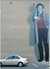  ??  ?? Above: A mural called My Affair with Kurt Vonnegut, by Pamela Bliss, honours the Indianapol­is author.