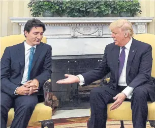  ?? SEAN KILPATRICK THE CANADIAN PRESS FILE PHOTO ?? Prime Minister Justin Trudeau continues to be drawn into U.S. President Donald Trump’s vortex of global disruption — this time, tragically and quite probably accidental­ly, Susan Delacourt writes.