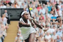  ?? BEN CURTIS THE ASSOCIATED PRESS ?? Teenage tennis star Coco Gauff of the U.S. will face former No. 1 Simona Halep in a fourth-round matchup at Wimbledon.