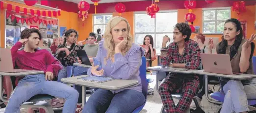  ?? NETFLIX ?? Stephanie (Rebel Wilson, center) is back in the high school classroom after a 20-year coma in “Senior Year,” a new comedy movie available Friday.