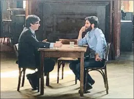  ?? . ?? Un momento de la entrevista de Gonzo a Puigdemont, en Berlín