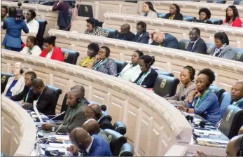  ??  ?? A section of the legislator­s attending the 43rd SADC Plenary in Luanda, Angola, recently