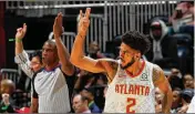  ?? KEVIN C. COX / GETTY IMAGES ?? Tyler Dorsey is carving a niche in the Hawks’ rotation at shooting guard. He’s been effective (7 for 15) as a 3-point shooter in the past six games.