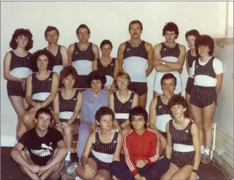  ??  ?? A group of athletes from Bray Runners in 1985.