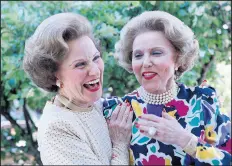  ?? AP 1986 ?? Abigail Van Buren, left, and twin sister Ann Landers both had advice columns published in the Chicago Tribune..