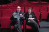  ?? — AFP photos ?? German married couple Erika and Ulrich Gregor pose at a movie theatre in Berlin.