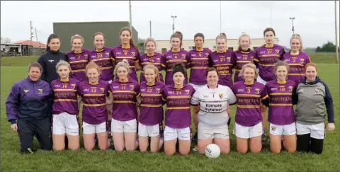  ??  ?? The Wexford squad before their heavy loss to Monaghan in Enniscorth­y on Sunday.