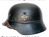  ?? ?? This beaded helmet exhibits both the Luftshutz and Polizai identifica­tion decals, a not too common combinatio­n (warrocksfo­rum)