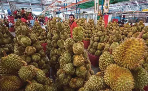  ?? ?? PELANGGAN beli durian Thailand kerana harganya lebih rendah berbanding durian tempatan.