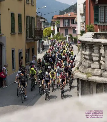  ??  ?? The Giro Rosa is the longest and toughest race on the Women's WorldTour calendar