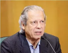  ?? EFE ?? José Dirceu, en agosto de 2015.