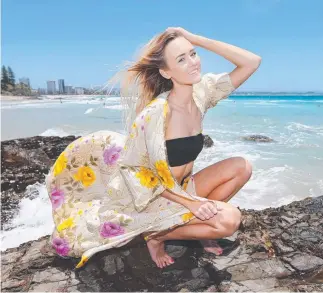  ?? Picture: MIKE BATTERHAM ?? Supermodel of the Year hopeful Stacey Beachley at Snapper Rocks.