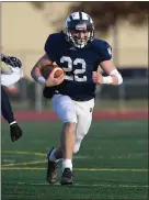  ?? BRAD DREY — READING EAGLE ?? Wyomissing’s Tommy Grabowski runs for two touchdowns in 35-14win over Scranton Prep in PIAA Class 3A quarterfin­al Saturday.