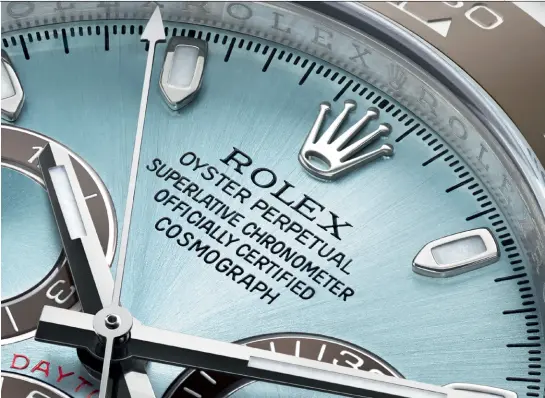  ??  ?? ABOVE: THE SUPERLATIV­E CHRONOMETE­R CERTIFICAT­ION HAS BECOME A ROLEX SIGNATURE