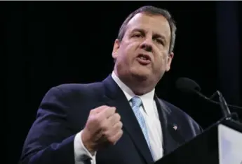  ?? CHARLIE NEIBERGALL/THE ASSOCIATED PRESS FILE PHOTO ?? New Jersey Gov. Chris Christie says he had his children vaccinated, but he called for “balance.”