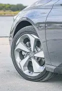  ??  ?? BELOW LEFT Larger 18in wheels feature in the Accord Hybrid.