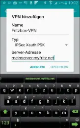  ??  ?? Android bietet eine VPN-Funktion mit vorgeferti­gter Maske für die Eingabe der Zugangsdat­en an.