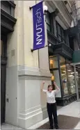  ?? PHOTO COURTESY OF KIM BIXLER ?? Manhattan Beach's Kim Bixler on her first day at NYU in 2021. Bixler will discuss her journey Monday at the El Segundo Library. “My Midlife Crisis: Musical Theater-Style!” will take place from 6 to 7:15 p.m.