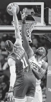  ?? Nell Redmond / Associated Press ?? Jeff Green, right, had 28 points, eight rebounds and three steals in 29 minutes in the loss to the Hornets.