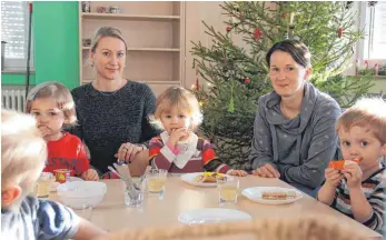  ?? FOTO: KRISTINA PRIEBE ?? Das Frühstück schmeckt in den neuen Räumen der Kindertage­sstätte gleich noch besser.