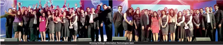  ??  ?? Winning Softlogic Informatio­n Technologi­es team
