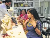  ??  ?? Though there are crowds, people are not buying as per the expectatio­ns, but merely making token purchases of 5-10-20 gm to mark the auspicious day. Mostly gold coins or guineas are moving while small, medium or big articles of jewellery are virtually ignored — Rakesh Shetty, Jewellers’ Federation President