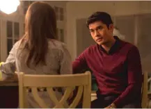  ??  ?? Henry Golding of “Crazy Rich Asians” plays a writer under suspicion after his wife disappears in “A Simple Favor.”