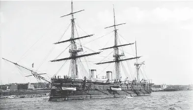  ?? PHOTOS: SHINIL GROUP ?? The Russian Imperial Navy cruiser Dmitrii Donskoi carried a full set of sails and a coal-fired steam engine.