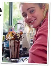  ??  ?? TOO SWEET: Gordon Ramsay’s daughter Tilly with her ‘freakshake’. Far left: The Blue Peter Dalek cupcake