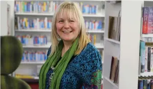  ??  ?? Writer Karen Gallacher at Cardonald Library