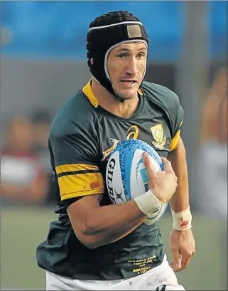  ?? Picture: GALLO IMAGES ?? CAREER OVER: Johan Goosen, who has represente­d the Springboks in 14 Test matches, has announced he is retiring from rugby to take up a commercial director post in South Africa