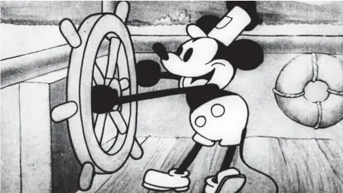  ?? (Disney) ?? M ickey Mouse made his screen debut in ‘Steamboat Wi ll ie’ on this day in 1928