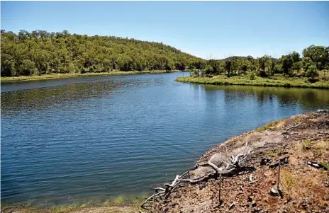  ?? Photo: Bev Lacey ?? WATER CONCERNS: Cr Mike Williams believes a new high-speed passenger rail link between Toowoomba and Brisbane could produce stronger population growth, something for which the region’s water supply like at Cooby Dam (pictured) might not be prepared.