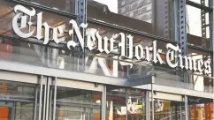  ?? ANGELA WEISS / AFP VIA GETTY IMAGES FILES ?? The New York Times has found itself in the news after
social media outrage ousted two reporters.