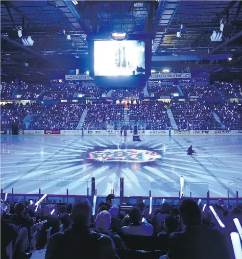  ?? TROY FLEECE ?? Monday night’s Game 7 against Swift Current was the Pats’ 20th sellout crowd of the season at the Brandt Centre.