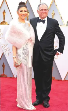  ?? — Reuters file photo ?? Television host Julie Chen poses with her husband, CEO of CBS Corp, Leslie Moonves, on the red carpet during arrival at the 89th Academy Awards in Hollywood, California on Feb 26, 2017. (Left) Moonves speaks at the Wall Street Journal Digital Live...