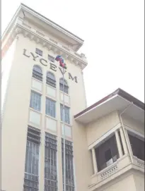  ??  ?? THE LYCEUM of the Philippine­s University tower in Intramuros, Manila