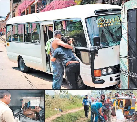  ??  ?? Matan a dos jóvenes en la Villeda Morales Hallan ejecutada a una adolescent­e Asesinan a chofer de una mototaxi