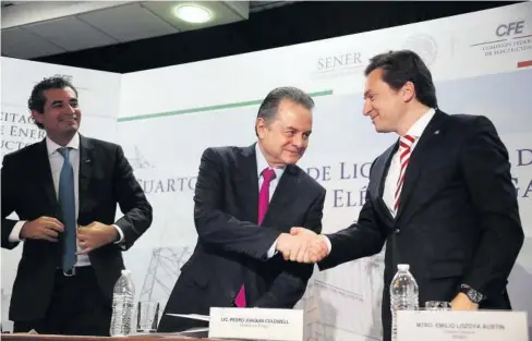  ?? FOTO: REFORMA ?? > Pedro Coldwell, exsecretar­io de Energía, y Emilio Lozoya .