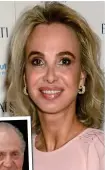  ??  ?? Affair: Corinna Larsen, 56. Inset, King Juan Carlos, 83