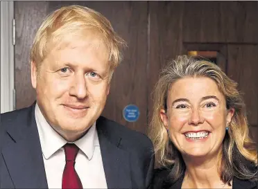  ??  ?? Boris Johnson with Conservati­ve parliament­ary candidate for Canterbury Anna Firth