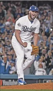  ?? Wally Skalij Los Angeles Times ?? KENLEY JANSEN, shown at the end of Game 6 of the World Series, has yet to celebrate in 2018.