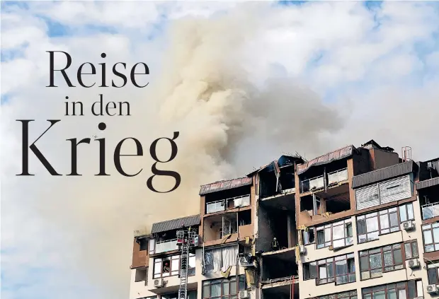  ?? ?? Kurz vor Beginn des G7-Gipfels in Elmau gab es wieder Raketenang­riffe auf die ukrainisch­e Hauptstadt, ein Wohnkomple­x nahe des Zentrums wurde getroffen.