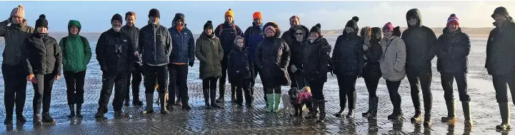  ?? Pictures by John Dempsey ?? Participan­ts in the National Trust guided walk on Formby beach