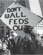  ?? JOSEPH PREZIOSO/AFP/GETTY IMAGES ?? Protest in Boston on Friday.