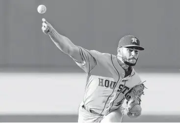  ?? Tony Dejak / Associated Press ?? After Wednesday night’s loss at Cleveland, Astros pitcher Lance McCullers has a 5.32 ERA in 18 career road starts, quite a disparity from his career 2.08 ERA in 23 starts at Minute Maid Park.