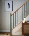  ?? ?? Replace existing stairparts with new versions that come finished in an eco-friendly waterbased primer, ready for painting PaintReady timber stairparts, from £250 for a balustrade,
Richard Burbidge