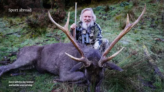  ?? ?? Daryl with his big-bodied and battle-scarred stag