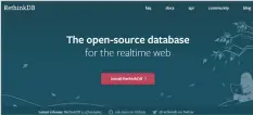  ??  ?? Figure 1: Official portal of RethinkDB