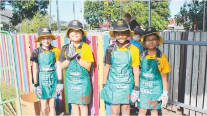  ??  ?? Townsville Grammar students have been creating colourful community garden in recent weeks.